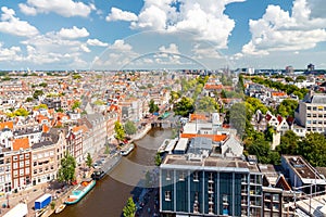 View of Amsterdam from a height