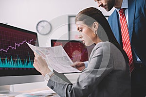 View of analysts working with graphs while testing security of computer systems