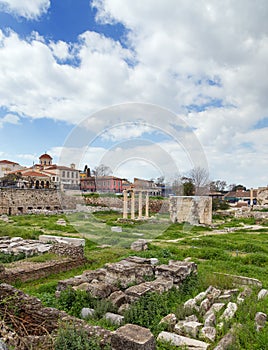 View of Ancient Agora of Athens, Greece