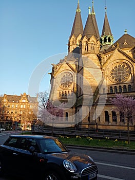 Wiesbaden. Blick auf die antike Architektur der Stadt. photo