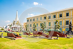 View at the Ancient Artillery Museum in the streets of Bangkok - Thailand