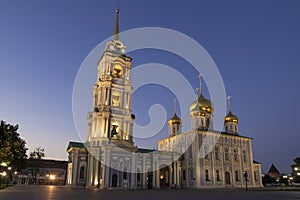 View of the ancient Assumption Cathedral in the Tula Kremlin. Russia
