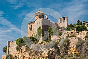 A view of the ancient castle from the beach Tamarit