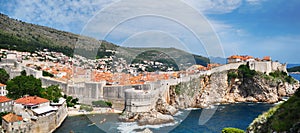 View on ancient castle. Dubrovnik, Croatia