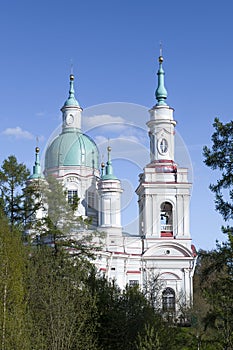 View of the ancient Catherine\'s Cathedral (1782) on a sunny May day. Kingisepp. Leningrad region