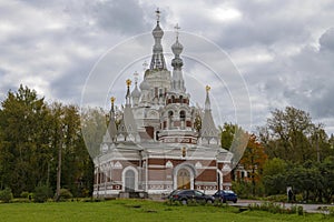 View of the ancient church of St. Nicholas the Wonderworker. Pavlovsk