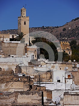 View of ancient city of Fez, Morocco