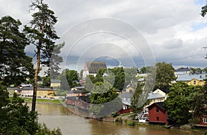 View of the ancient city Porvoo, Finland
