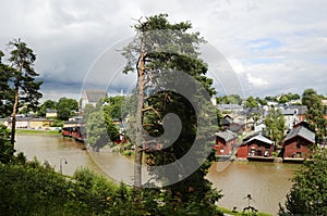 View of the ancient city Porvoo, Finland