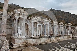 A view from the ancient city of Sagalassos, the capital of Pisidia in ancient Greece, Turkey.