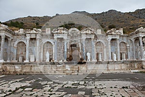 A view from the ancient city of Sagalassos, the capital of Pisidia in ancient Greece, Turkey.