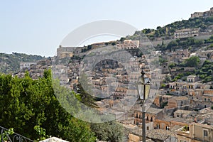 View of an Ancient Foreshortening of Modica, the City of Chocolate, Ragusa, Sicily, Italy, Europe