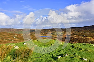 View from Ancient Fort of Scottish Hebridean Island