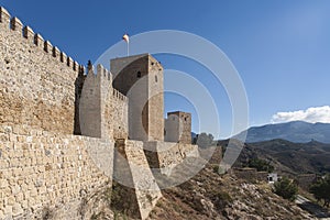 View of the ancient fortress of Antequera in Malaga photo