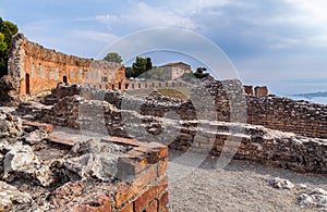 View of ancient greek-roman theater ruins