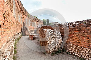 View of ancient greek-roman theater ruins