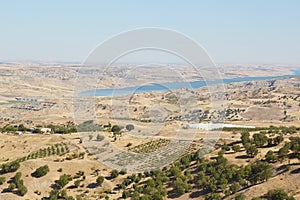 View from the ancient Karakus Tumulus in Turkey