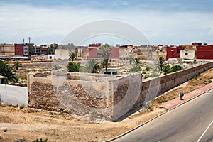 View of the ancient old Jewish cemetery Juif in the moroccan city El Jadida (Mazagan). Africa