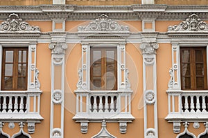 View of the ancient palace windows