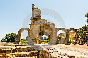 View ancient roman city of Tindarys,