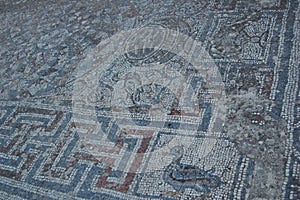 View of the ancient Roman ruins of Ephesus Anatolia, Turkey. Roman Mosaic photo
