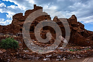 View of Ancient ruins complex. Wupatki National Monument in Ariz