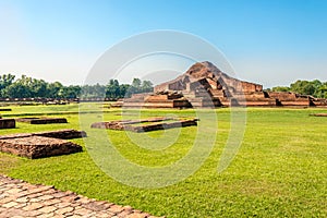 View at the Ancient ruins of Monastery Somapura Mahavihara in Paharapur - Bangladesh