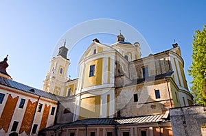View of ancient Saint Ignatius of Loyola and Stanislaus Kostka church former Jesuit Collegium. Jesuit Roman Catholic church