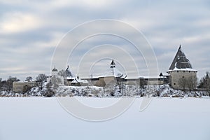 View of the ancient Staraya Ladoga fortress, Russia