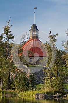 View of the ancient tower of Lars Thorstenson. Korela fortress, Priozersk