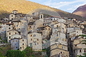 View of the ancient town of Scanno photo
