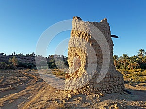 A view of an ancient watch tower and a talus photo