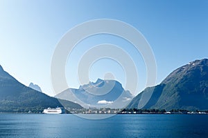 View of Andalsnes city, Norway