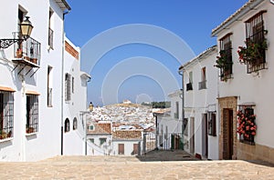 View of the Andalusian town Antequera, Spain