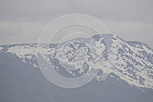 View of the Andes mountain range in spring