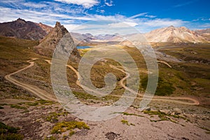 View of Andes mountains, Valle Hermoso