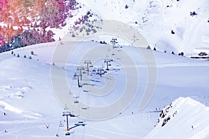 View of Andorra ski lift