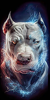 view Angry Pitbull Drawing head