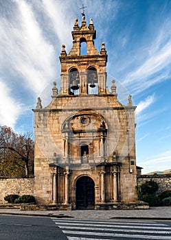 View of Angustias sanctuary in Cacabelos, a village in the Bierzo region of Spain. photo