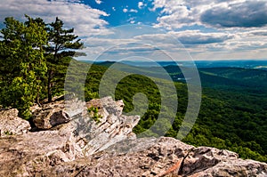 View from Annapolis Rocks, along the Appalachian Train on South Mountain, MD