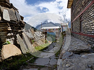 View of Annapurna from Ghyaru village photo