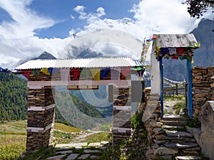View of Annapurna from Ghyaru village photo