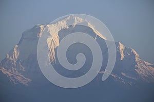 View of the Annapurna range from Poon Hill at sunrise, Ghorepani/Ghandruk, Nepal