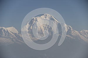 View of the Annapurna range from Poon Hill at sunrise, Ghorepani/Ghandruk, Nepal