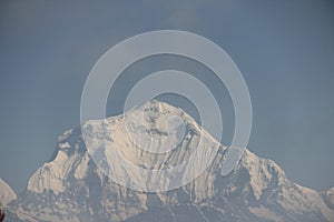 View of the Annapurna range from Poon Hill at sunrise, Ghorepani/Ghandruk, Nepal photo