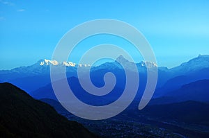 View of Annapurna from sarangkot