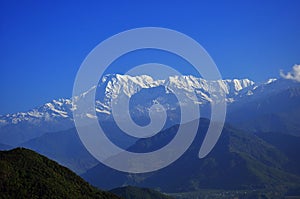 View of Annapurna from sarangkot