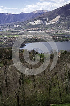 View of Annone lake from Colle Brianza photo