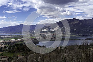 View of Annone lake from Colle Brianza photo