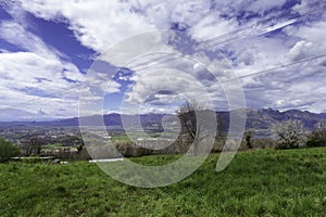 View of Annone lake from Colle Brianza photo